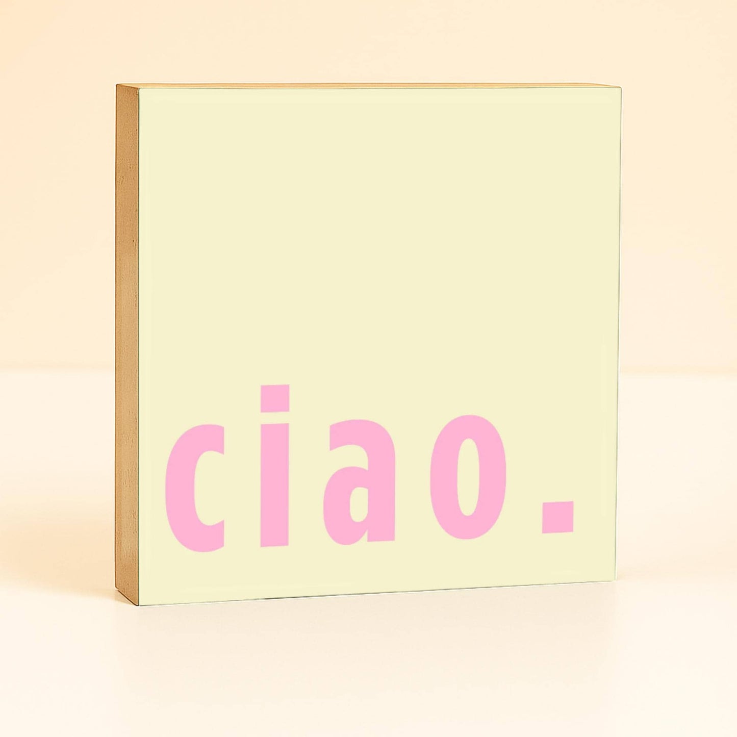 Flur Deko modern – Ciao Holzschild – minimalistische Wanddeko – Eingangsbereich Deko – kleines Geschenk Einzug