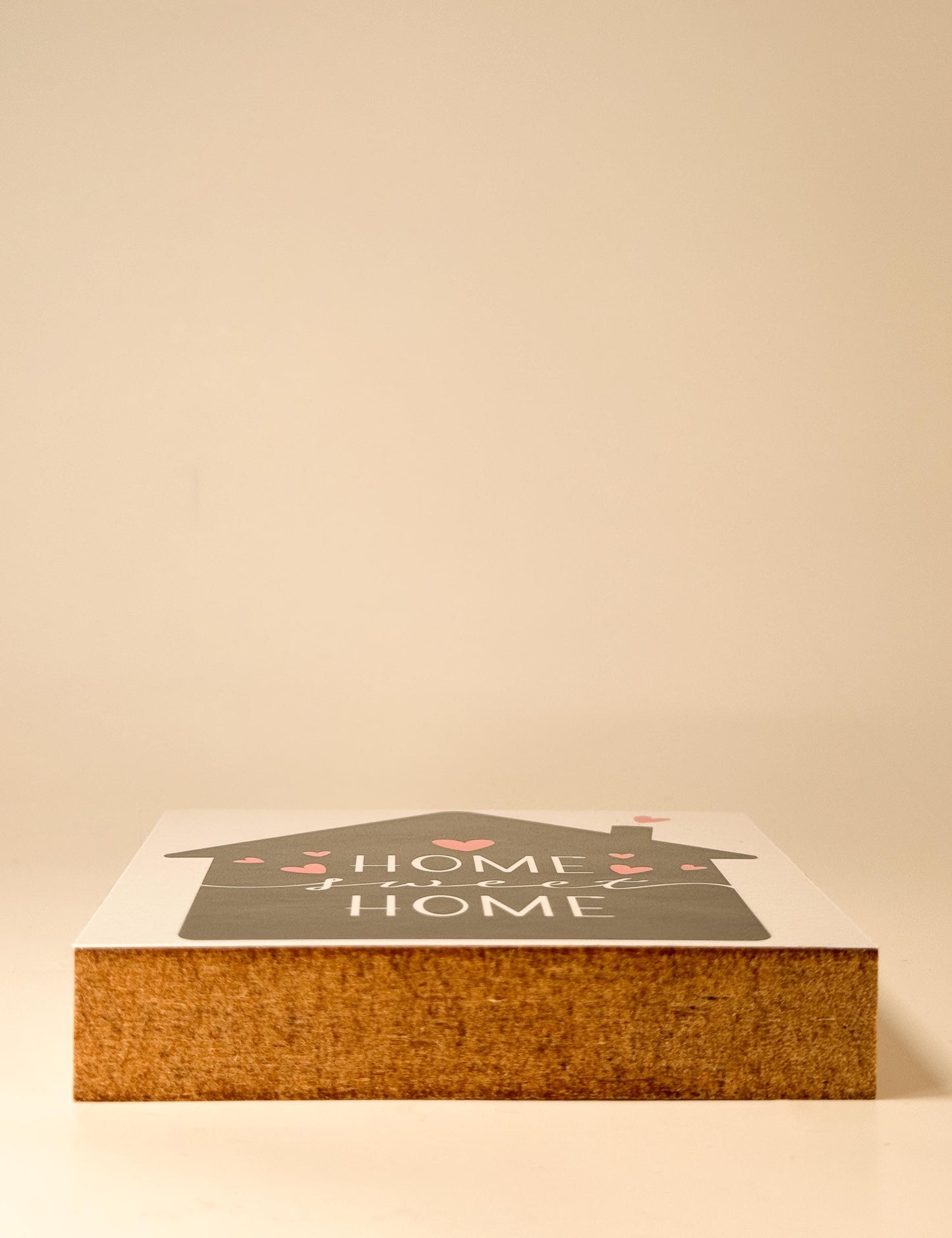 Home Sweet Home Holzbild – Einzug Geschenk – Mini Holzschild 10x10 cm – Wohnzimmer Deko – Geschenk neues Zuhause