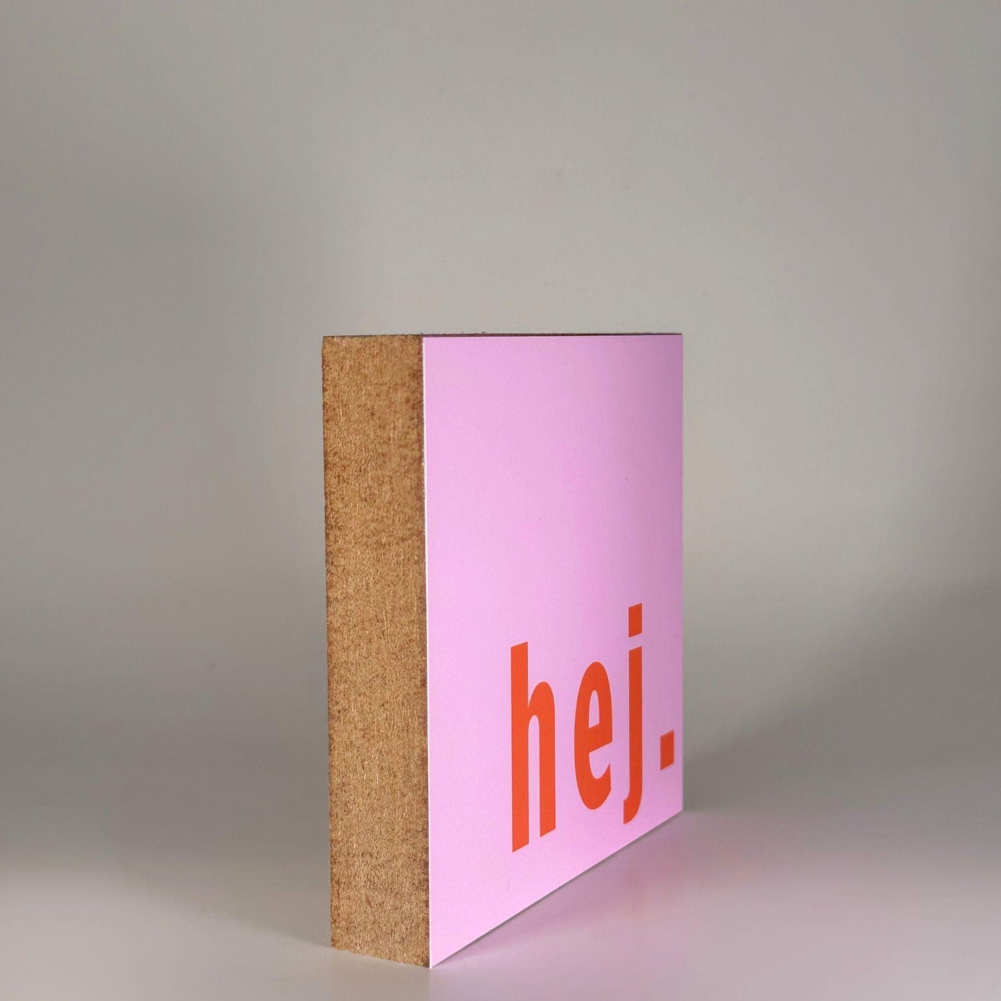 Skandinavische Wanddeko – Hej Holzbild – minimalistische Deko Flur – nordische Deko modern – kleines Geschenk Einzug