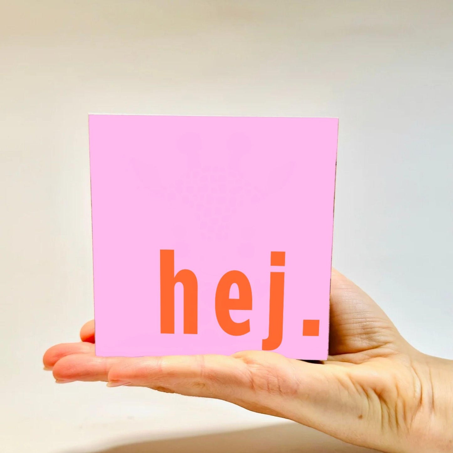 Skandinavische Wanddeko – Hej Holzbild – minimalistische Deko Flur – nordische Deko modern – kleines Geschenk Einzug
