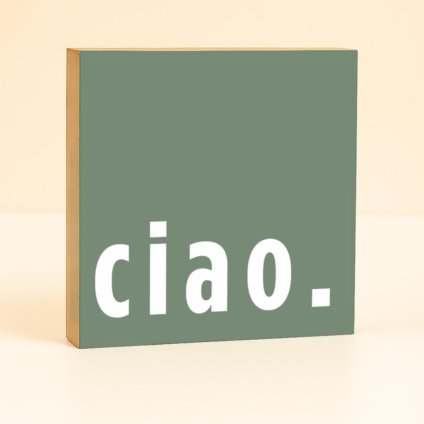 Flur Deko modern – Ciao Holzschild – minimalistische Wanddeko – Eingangsbereich Deko – kleines Geschenk Einzug