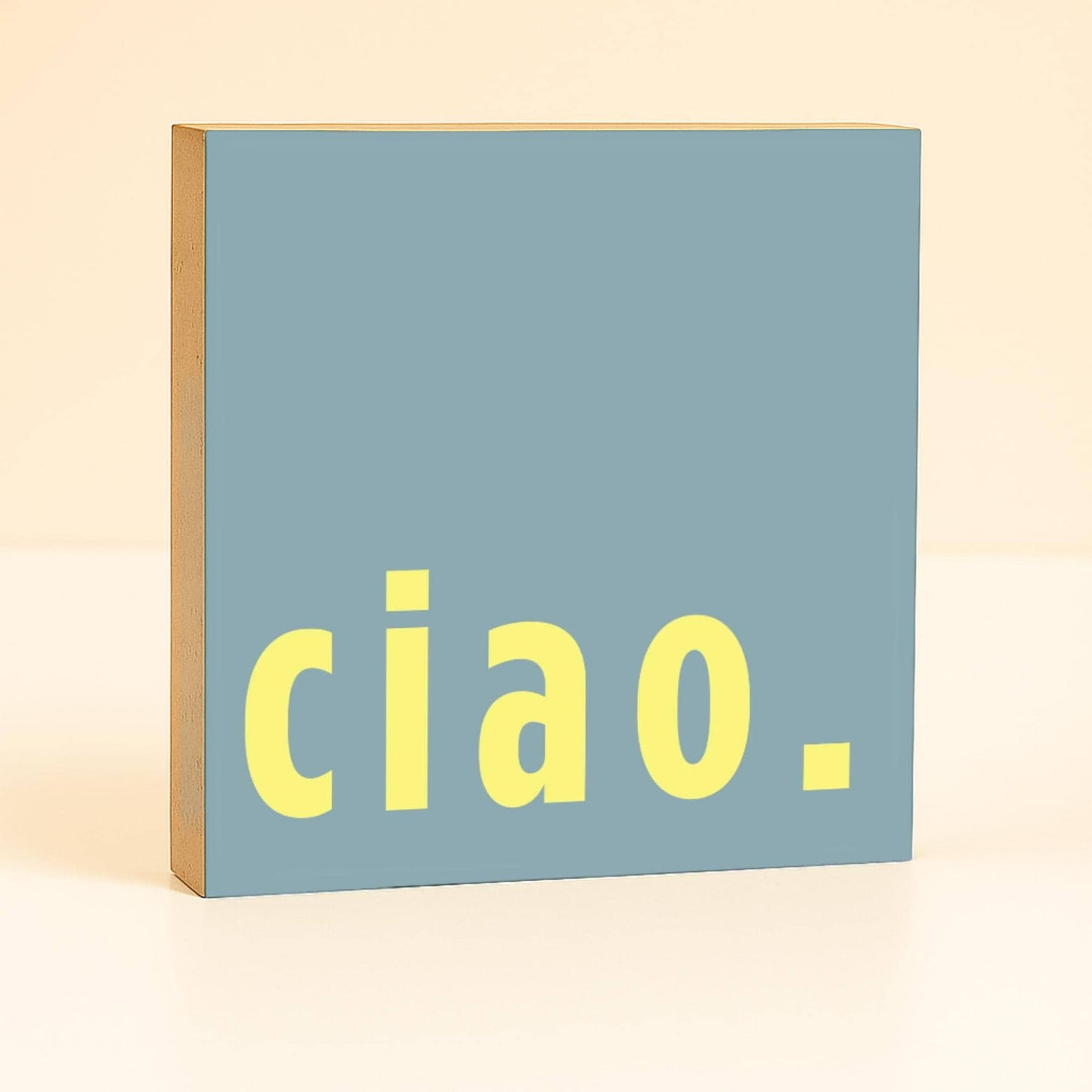 Flur Deko modern – Ciao Holzschild – minimalistische Wanddeko – Eingangsbereich Deko – kleines Geschenk Einzug