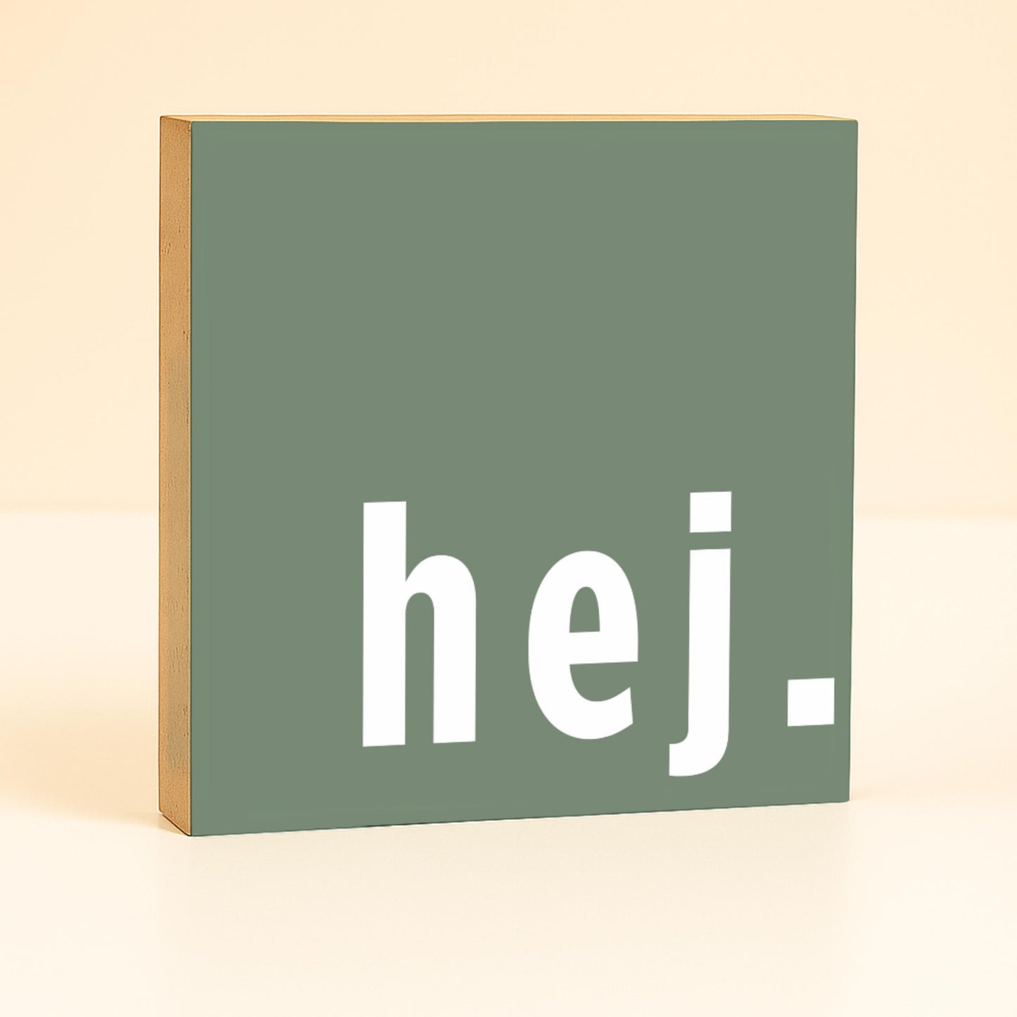 Skandinavische Wanddeko – Hej Holzbild – minimalistische Deko Flur – nordische Deko modern – kleines Geschenk Einzug