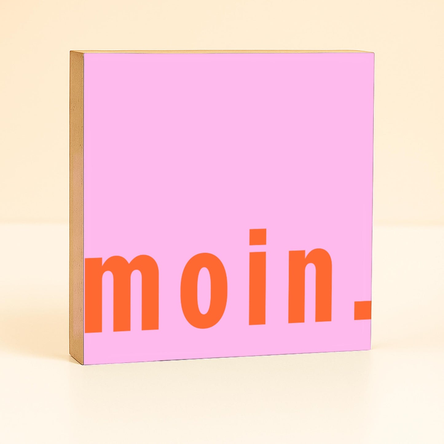 Skandinavische Wanddeko – Moin Holzbild – norddeutsche Deko Flur – minimalistisches Design – kleines Geschenk Einzug