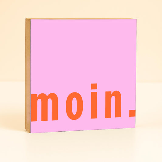 Skandinavische Wanddeko – Moin Holzbild – norddeutsche Deko Flur – minimalistisches Design – kleines Geschenk Einzug