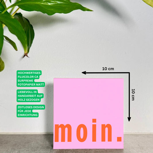 Skandinavische Wanddeko – Moin Holzbild – norddeutsche Deko Flur – minimalistisches Design – kleines Geschenk Einzug