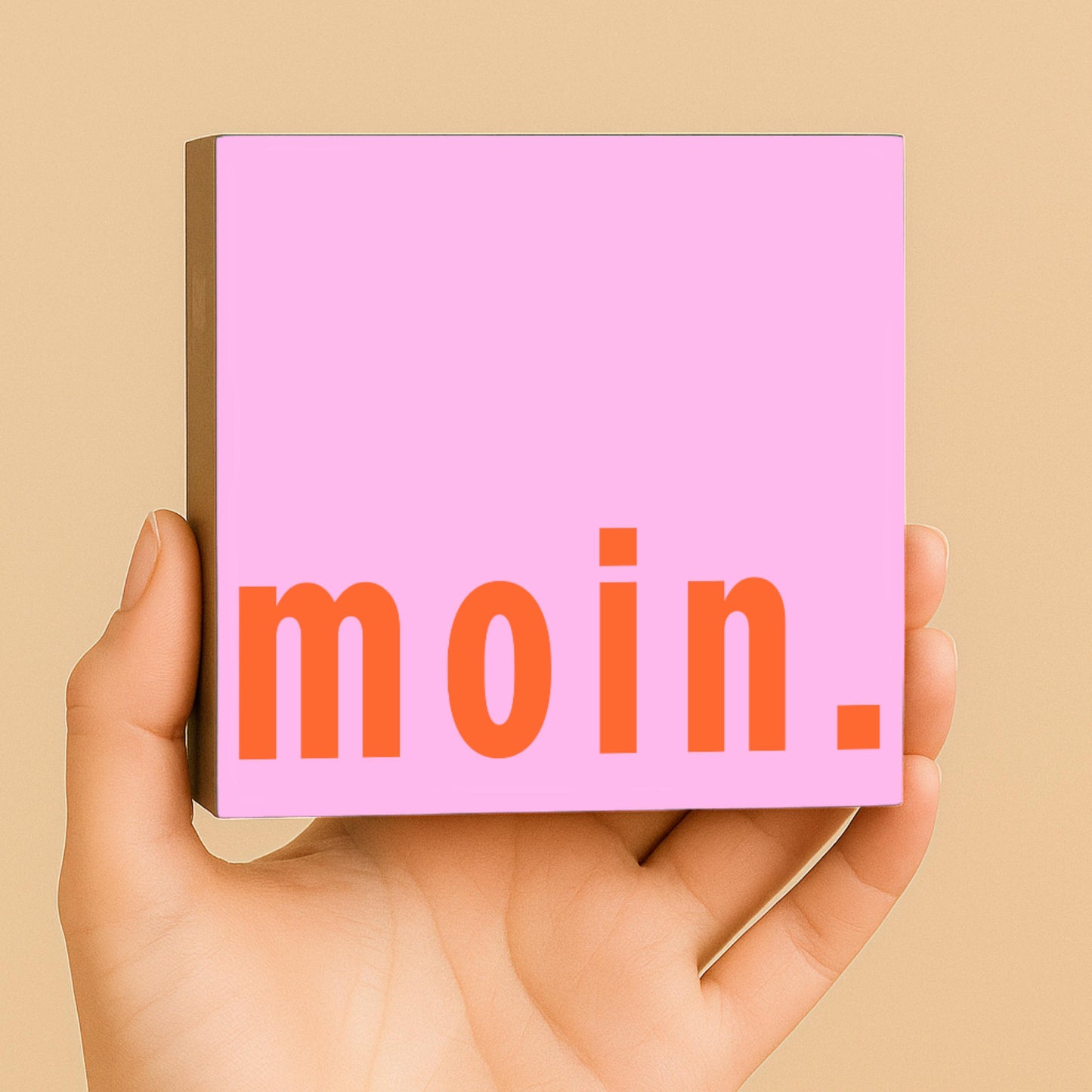 Skandinavische Wanddeko – Moin Holzbild – norddeutsche Deko Flur – minimalistisches Design – kleines Geschenk Einzug