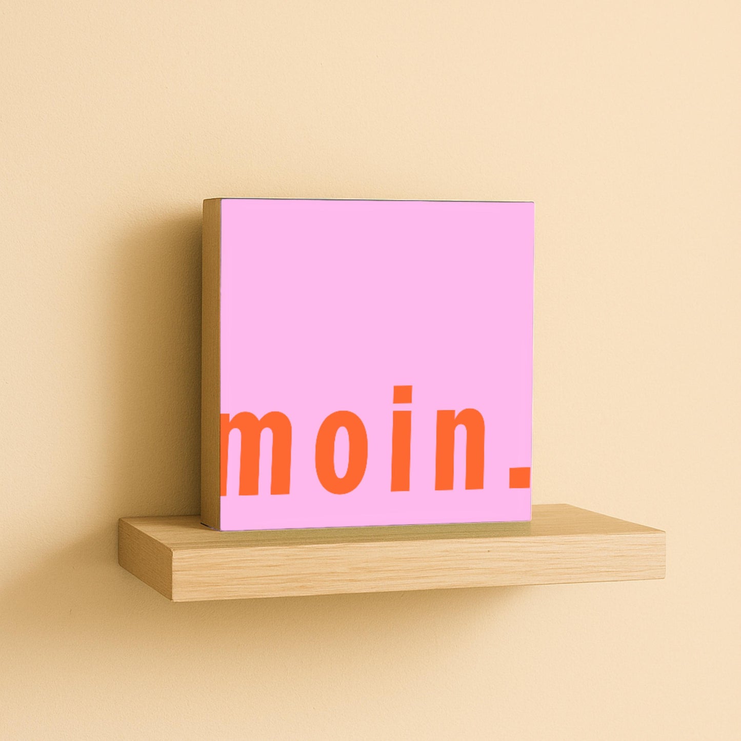 Skandinavische Wanddeko – Moin Holzbild – norddeutsche Deko Flur – minimalistisches Design – kleines Geschenk Einzug