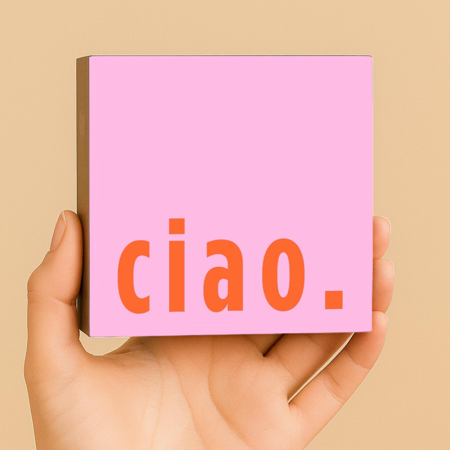 Flur Deko modern – Ciao Holzschild – minimalistische Wanddeko – Eingangsbereich Deko – kleines Geschenk Einzug