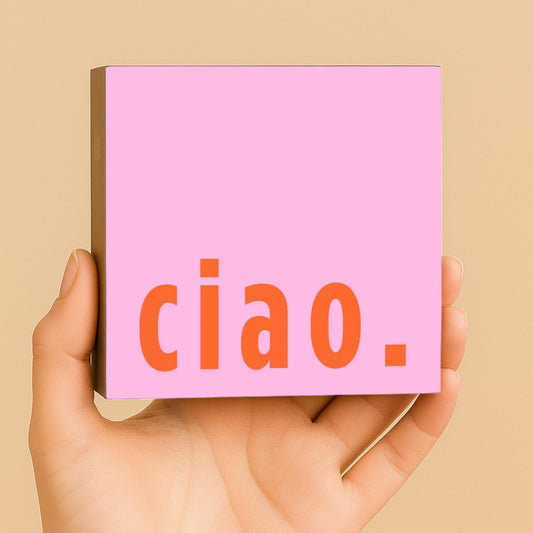 Flur Deko modern – Ciao Holzschild – minimalistische Wanddeko – Eingangsbereich Deko – kleines Geschenk Einzug