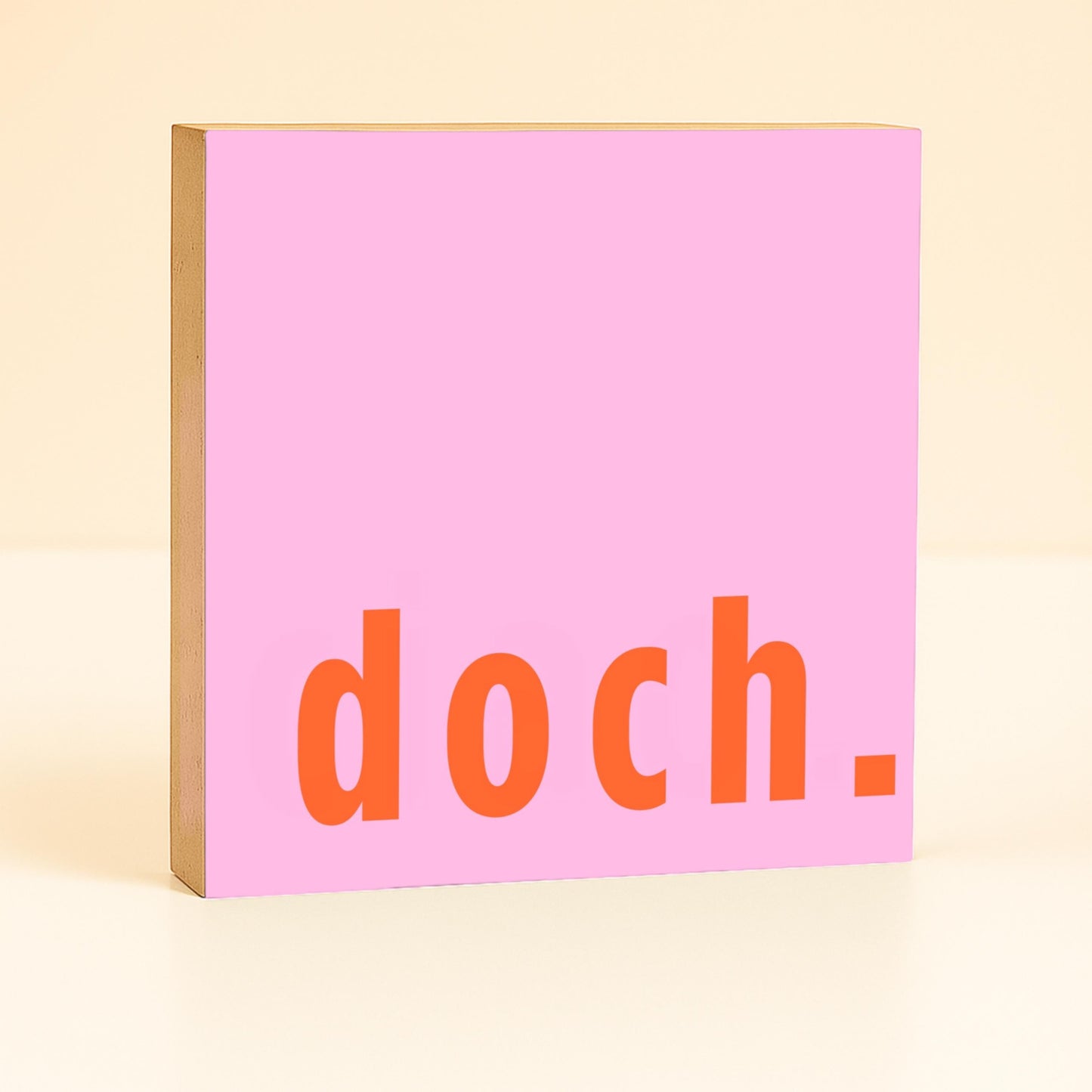 Minimalistische Wanddeko modern – Doch Holzschild – skandinavisches Design – schlichtes Statement Deko – kleines Geschenk modern