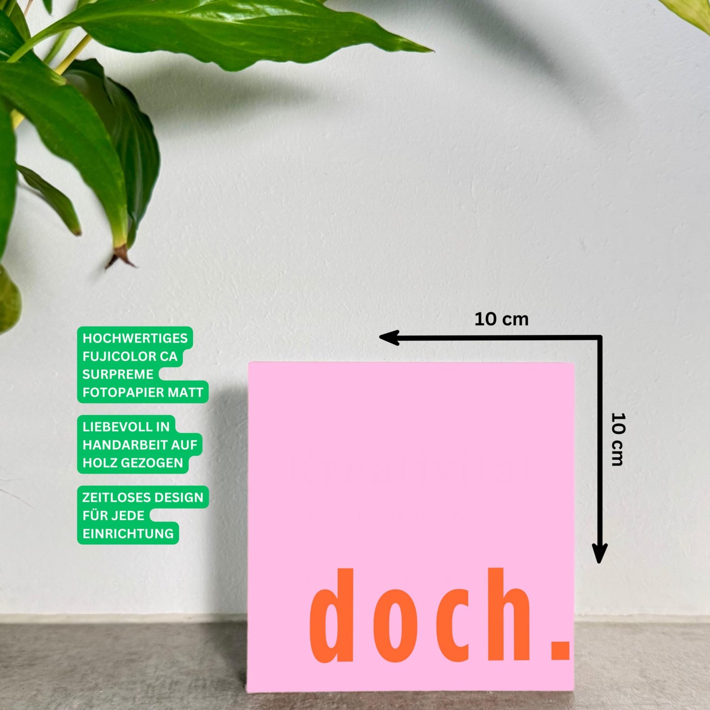 Minimalistische Wanddeko modern – Doch Holzschild – skandinavisches Design – schlichtes Statement Deko – kleines Geschenk modern