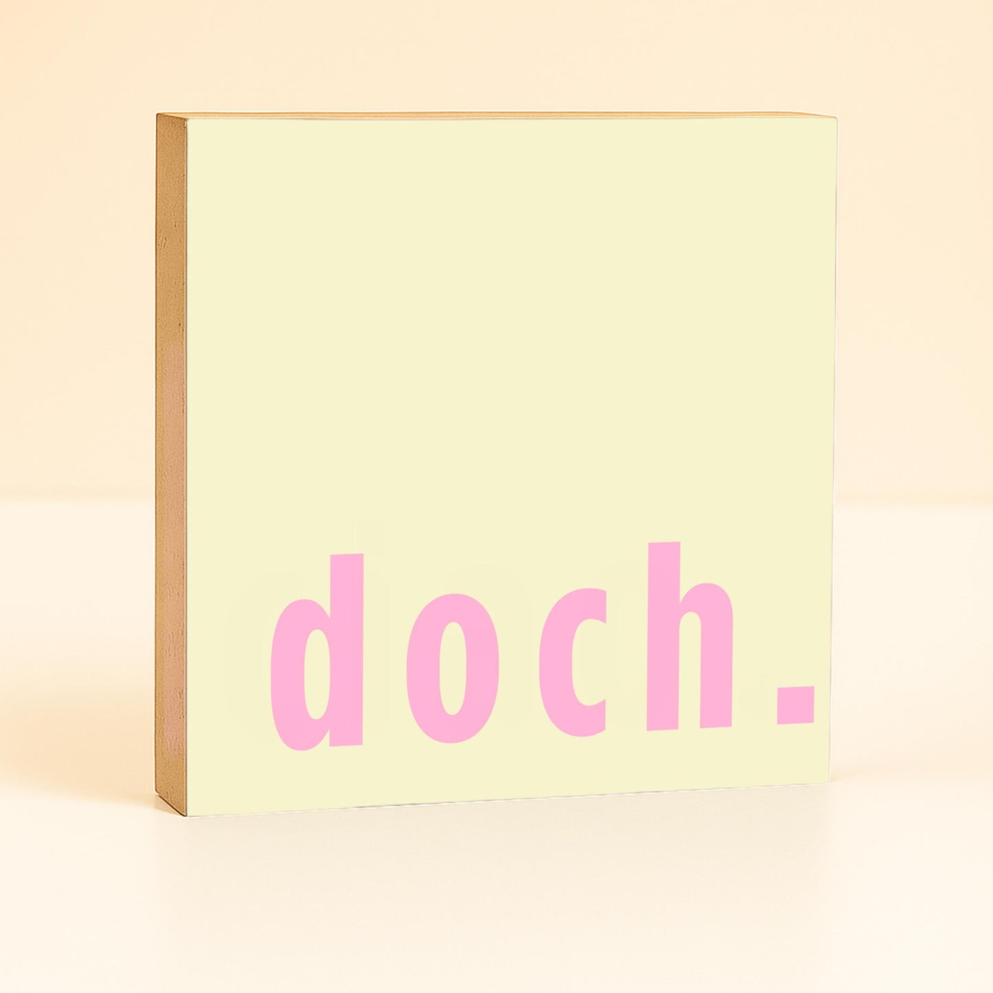 Minimalistische Wanddeko modern – Doch Holzschild – skandinavisches Design – schlichtes Statement Deko – kleines Geschenk modern